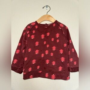 Hallmark Baby 2T Maroon Tree theme sweatshirt